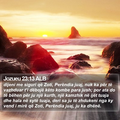 Jozueu 23:13 ALB Bible Verse Image