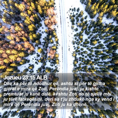Jozueu 23:15 ALB Bible Verse Image