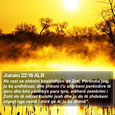 Jozueu 23:16 ALB Bible Verse Image