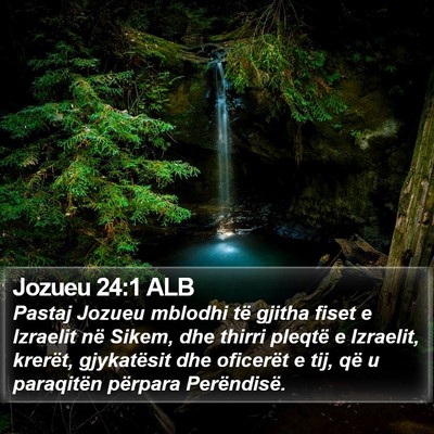 Jozueu 24:1 ALB Bible Verse Image