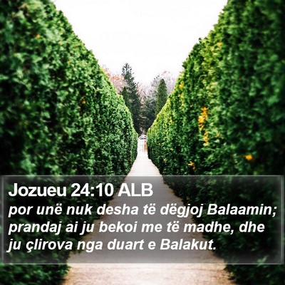 Jozueu 24:10 ALB Bible Verse Image
