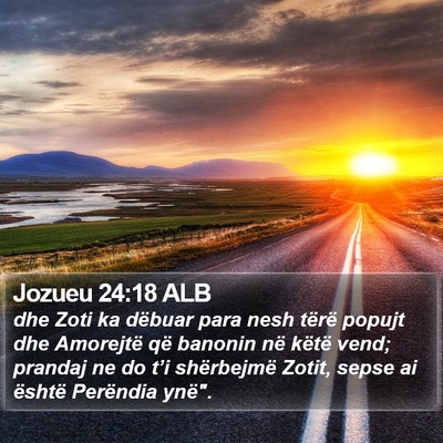 Jozueu 24:18 ALB Bible Verse Image