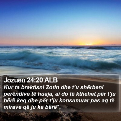 Jozueu 24:20 ALB Bible Verse Image