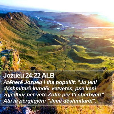 Jozueu 24:22 ALB Bible Verse Image
