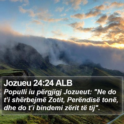Jozueu 24:24 ALB Bible Verse Image