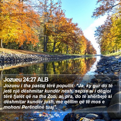 Jozueu 24:27 ALB Bible Verse Image
