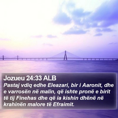 Jozueu 24:33 ALB Bible Verse Image