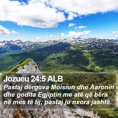 Jozueu 24:5 ALB Bible Verse Image