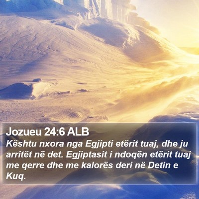 Jozueu 24:6 ALB Bible Verse Image