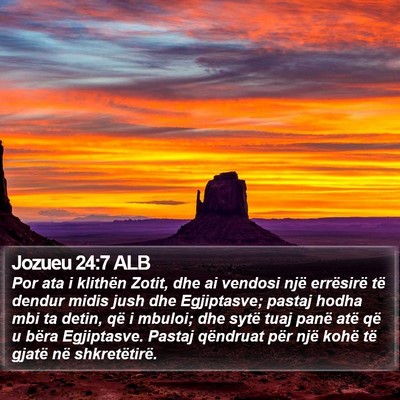 Jozueu 24:7 ALB Bible Verse Image