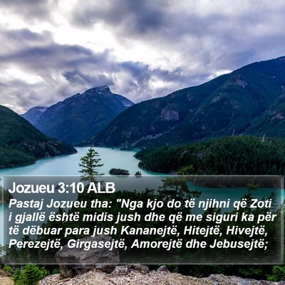 Jozueu 3:10 ALB Bible Verse Image