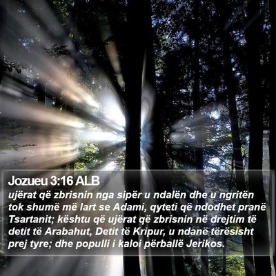 Jozueu 3:16 ALB Bible Verse Image