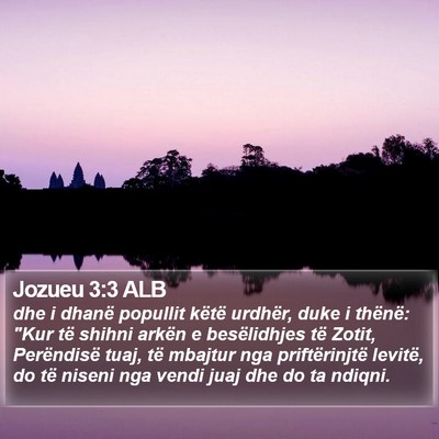 Jozueu 3:3 ALB Bible Verse Image