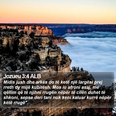Jozueu 3:4 ALB Bible Verse Image