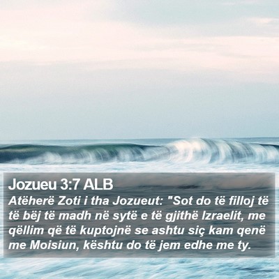 Jozueu 3:7 ALB Bible Verse Image