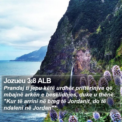 Jozueu 3:8 ALB Bible Verse Image