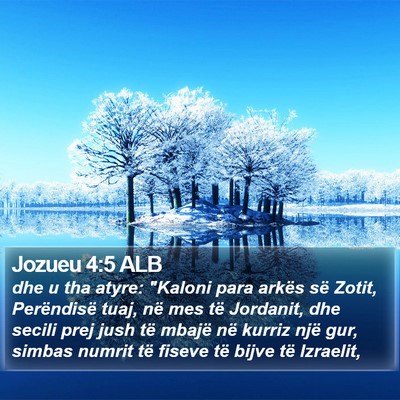 Jozueu 4:5 ALB Bible Verse Image