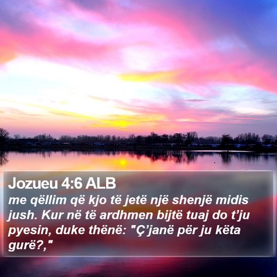 Jozueu 4:6 ALB Bible Verse Image