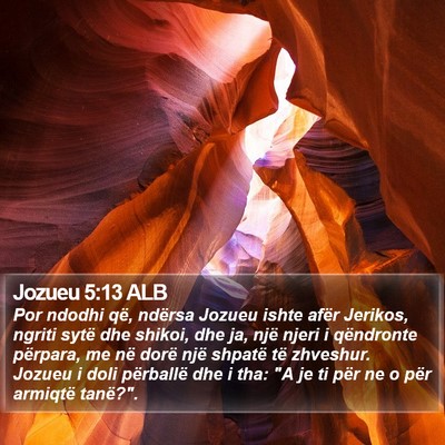 Jozueu 5:13 ALB Bible Verse Image