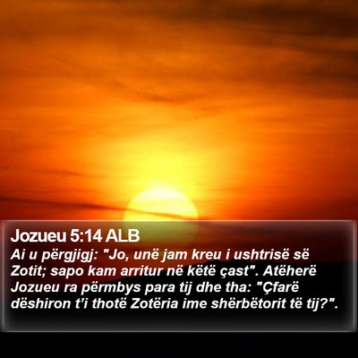 Jozueu 5:14 ALB Bible Verse Image