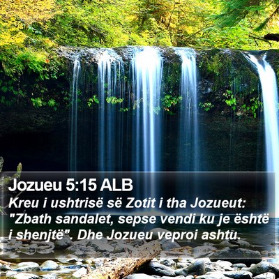 Jozueu 5:15 ALB Bible Verse Image