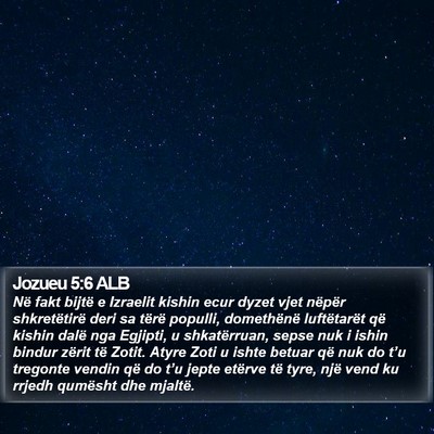 Jozueu 5:6 ALB Bible Verse Image