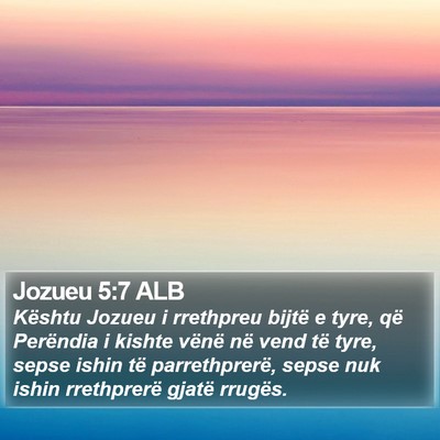 Jozueu 5:7 ALB Bible Verse Image