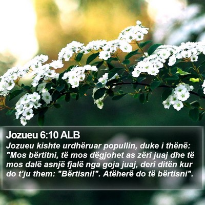 Jozueu 6:10 ALB Bible Verse Image