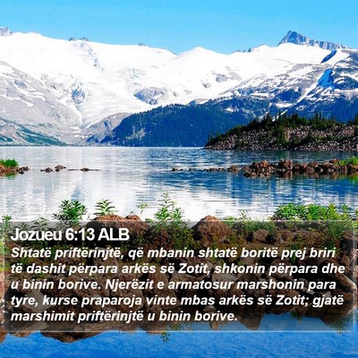 Jozueu 6:13 ALB Bible Verse Image