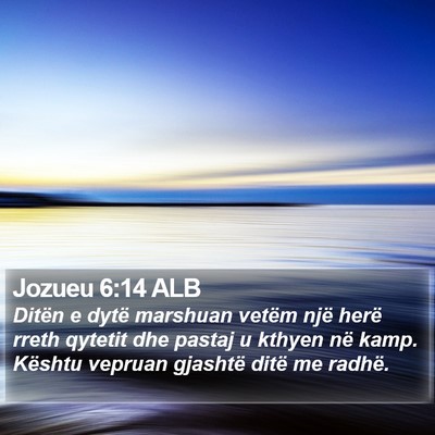 Jozueu 6:14 ALB Bible Verse Image