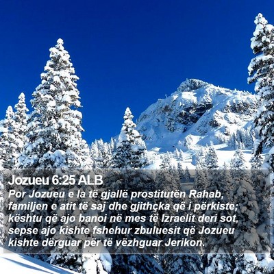 Jozueu 6:25 ALB Bible Verse Image