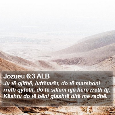 Jozueu 6:3 ALB Bible Verse Image