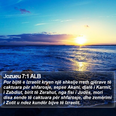 Jozueu 7:1 ALB Bible Verse Image
