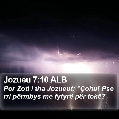 Jozueu 7:10 ALB Bible Verse Image