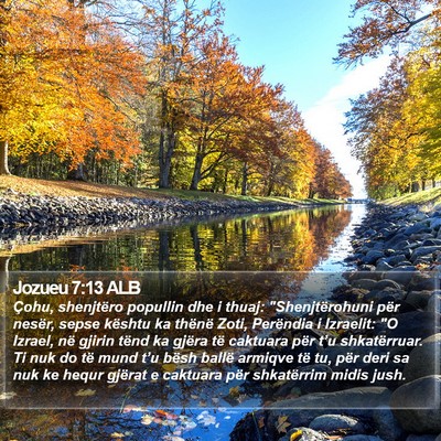 Jozueu 7:13 ALB Bible Verse Image