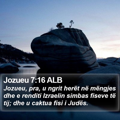 Jozueu 7:16 ALB Bible Verse Image