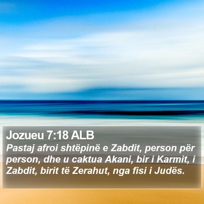 Jozueu 7:18 ALB Bible Verse Image