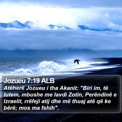 Jozueu 7:19 ALB Bible Verse Image