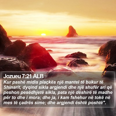 Jozueu 7:21 ALB Bible Verse Image