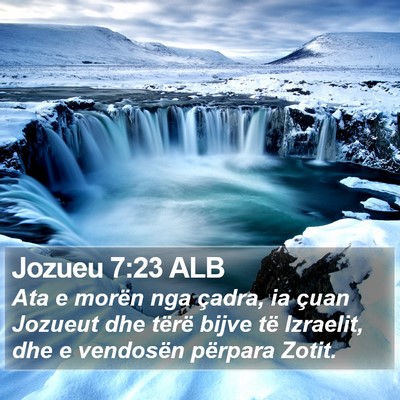 Jozueu 7:23 ALB Bible Verse Image