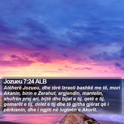 Jozueu 7:24 ALB Bible Verse Image
