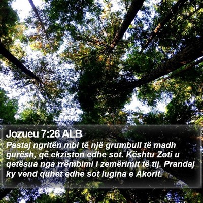 Jozueu 7:26 ALB Bible Verse Image