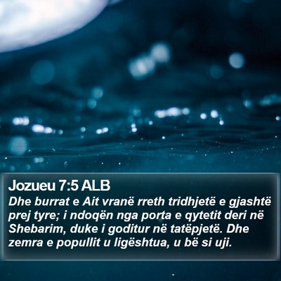 Jozueu 7:5 ALB Bible Verse Image