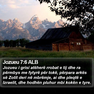 Jozueu 7:6 ALB Bible Verse Image