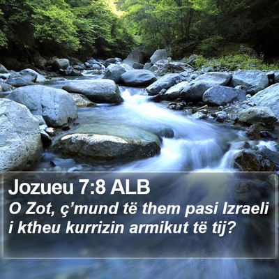 Jozueu 7:8 ALB Bible Verse Image