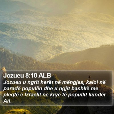 Jozueu 8:10 ALB Bible Verse Image