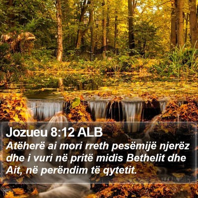 Jozueu 8:12 ALB Bible Verse Image