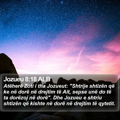 Jozueu 8:18 ALB Bible Verse Image