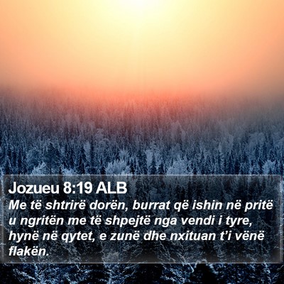 Jozueu 8:19 ALB Bible Verse Image