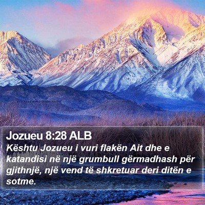 Jozueu 8:28 ALB Bible Verse Image